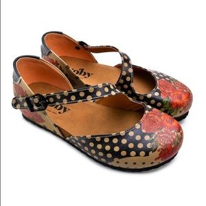 goby Red and Black Polka Dot Mary Jane Shoes